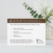 ブラウンブルービジネスガライベント企業のRSVP 出欠カード (スタンド正面)