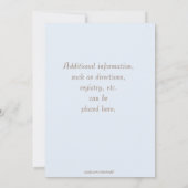 ブラウンブルーベイビーシャワー招待状 招待状 (裏面)