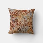 ブラウンブルーホワイト抽象芸術 クッション (正面)