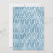 ブラウンブルーボーイズ海のワンダーズ最初の誕生日 招待状 (裏面)