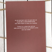 ブラウンブルーロゴ会社素朴のホリデーカード カード