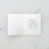 ブラウンブルー男の赤ちゃんシャワーサンキューカード サンキューカード (内部)