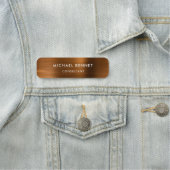 ブラウンブロンズ金属プロフェッショナル事業 名札 (インサイチュ)