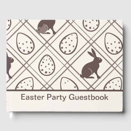 ブラウンプライドパーソナライズされたイースター ゲストブック (正面)