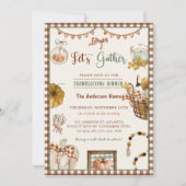 ブラウンプライド秋パンプキンサンクスギビングディナー 招待状 (正面)