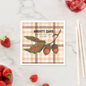 ブラウンプラ素朴イド秋アコーンベイビーシャワー スタンダードカクテルナプキン (インサイチュ)