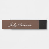 ブラウンプロフェッショナルプレーンモダンエレガント サインプレート (正面)