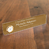 ブラウンプロフェッショナル平野モダン デスクネームプレート (側面)
