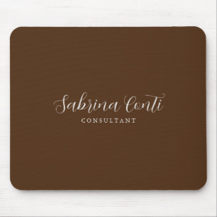 ブラウンプロフェッショナル書道トレンディーモダンプレーン マウスパッド