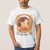 ブラウンヘアカスタムナースTシャツ Tシャツ (正面)