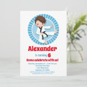 ブラウンヘアカラートフードボーイズ誕生日招待状 招待状 (スタンド正面)