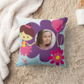 ブラウンヘアバレリーナ枕 クッション (ブランケット)