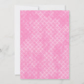 ブラウンヘアピンクパープルのマーメイド誕生日 招待状 (裏面)