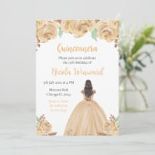 ブラウンヘアプリンセスピーチフローラキンセアニェラ 招待状 (スタンド正面)