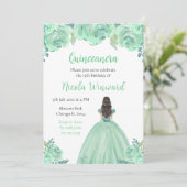 ブラウンヘアプリンセスミントフローラキンセアニェラ 招待状 (スタンド正面)