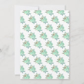 ブラウンヘアプリンセスミントフローラキンセアニェラ 招待状 (裏面)