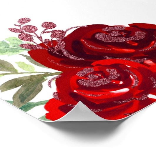 ブラウンヘアプリンセスレッドフローラキンセアニェラ歓迎 ポスター (角)