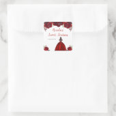 ブラウンヘアプリンセスレッドフローラSweet sixteen スクエアシール (バッグ)