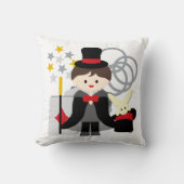 ブラウンヘアボーイマジシャン枕 クッション (正面)