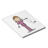 ブラウンヘアメススティックフィギュアナース ノートパッド (アングル)