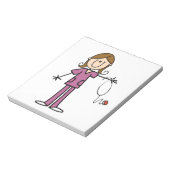 ブラウンヘアメススティックフィギュアナース ノートパッド (回転)