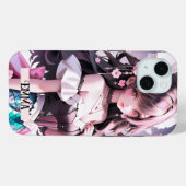 ブラウンヘアメルメイド名前をカスタムする女の子らしい女の子 Case-Mate iPhoneケース (裏面 (横))