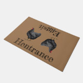 ブラウンヘンドアマットファームハウスヘントランスエグジー ドアマット (アングル)