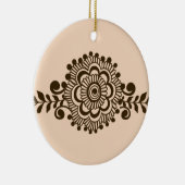 ブラウンヘンナタトゥー – ブラウンメフェンディモチーフ セラミックオーナメント (右)