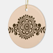 ブラウンヘンナタトゥー – ブラウンメフェンディモチーフ セラミックオーナメント (左)