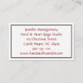 ブラウンヘンナハンドヨガインストラクター名刺 名刺 (裏面)