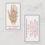 ブラウンヘンナハンドヨガインストラクター名刺 名刺 (正面/裏面)