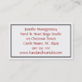 ブラウンヘンナハンドヨガインストラクター名刺 名刺 (裏面)