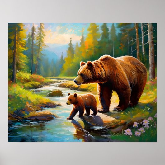 ブラウンベアとベビー3 ポスター (正面)