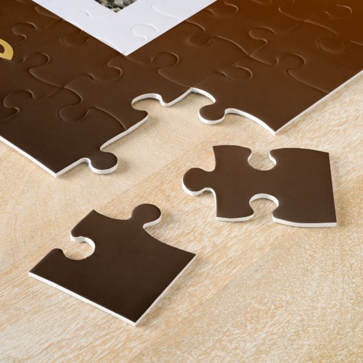 ブラウンベアのビーチ感じへラブグリーティング ジグソーパズル (側面)