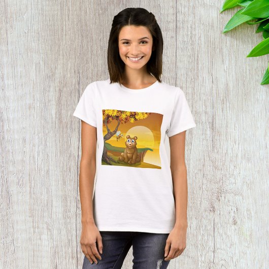 ブラウンベアの夕日 Tシャツ