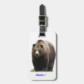 ブラウンベアの荷札 ラゲッジタグ (正面縦)