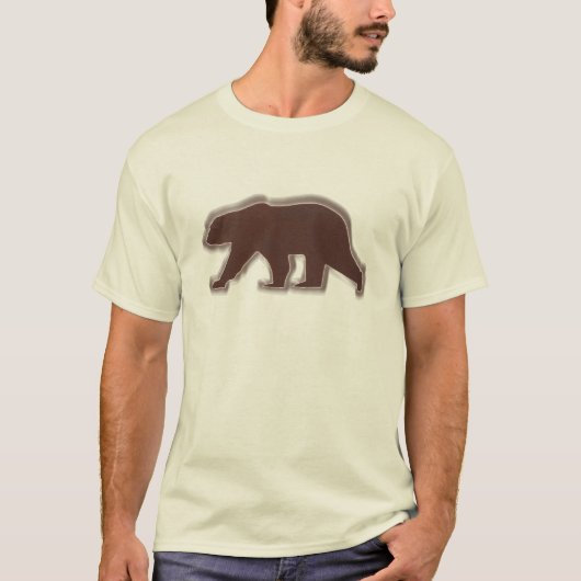 ブラウンベアカスタマイズー – カラーTシャツ Tシャツ (正面)