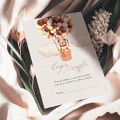 ブラウンベアバルーンおむつラッフルチケットエンクロシュル エンクロージャーカード