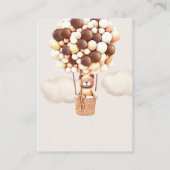 ブラウンベアバルーンおむつラッフルチケットエンクロシュル エンクロージャーカード (裏面)