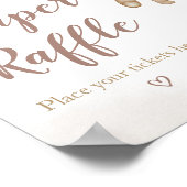 ブラウンベアバルーンベビーシャワーオムツラッフル ポスター (角)