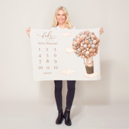 ブラウンベアバルーンベビーブランケフリースブランケット フリースブランケット