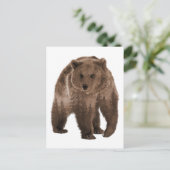 ブラウンベアフォレスト二重露出はがき ポストカード (スタンド正面)