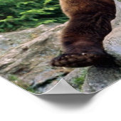 ブラウンベアレストストッププリント ポスター (角)