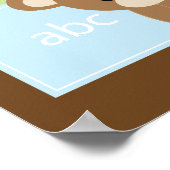 ブラウンベアーキッズウォールデコール ポスター (角)