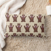 ブラウンベアークッショ子供へン ランバークッション (ブランケット)