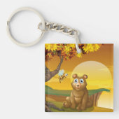 ブラウンベアーサンセット キーホルダー (正面)