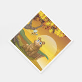 ブラウンベアーサンセット スタンダードランチョンナプキン (角)