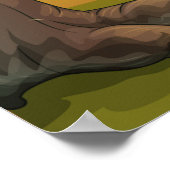 ブラウンベアーサンセット ポスター (角)