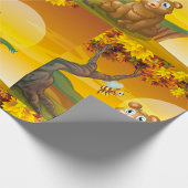 ブラウンベアーサンセット ラッピングペーパー