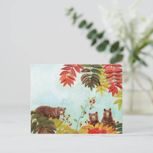 ブラウンベアーズ食べレッドローワンベリー シーズンポストカード (スタンド正面)